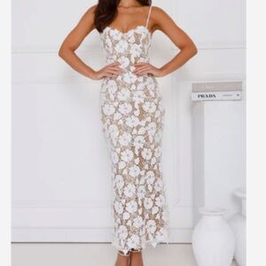 Bellerose Lace Maxi Dress White